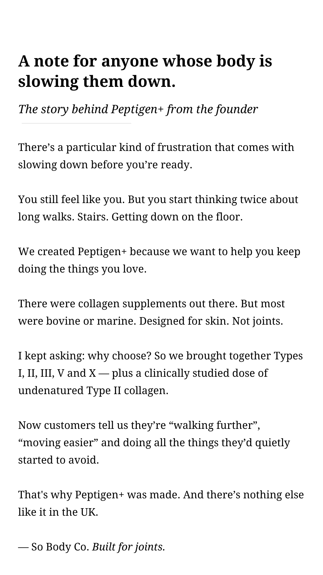 So Body Co Facebook ad