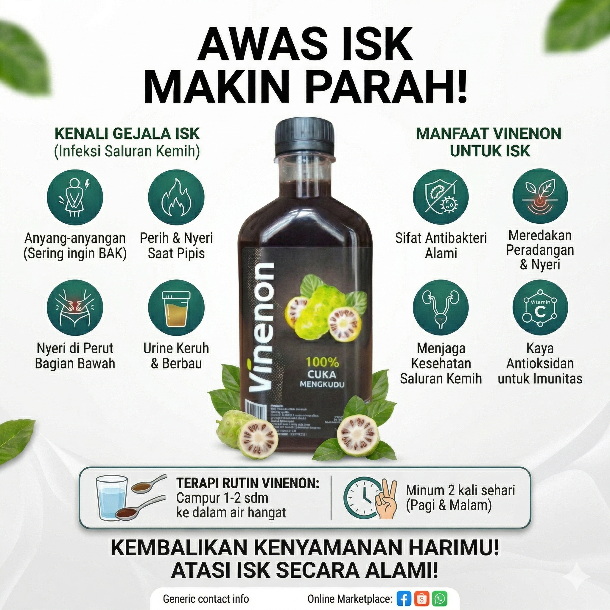 Vinenon Cuka Alami Facebook ad: Klik PESAN SEKARANG! Jangan tunggu makin parah.