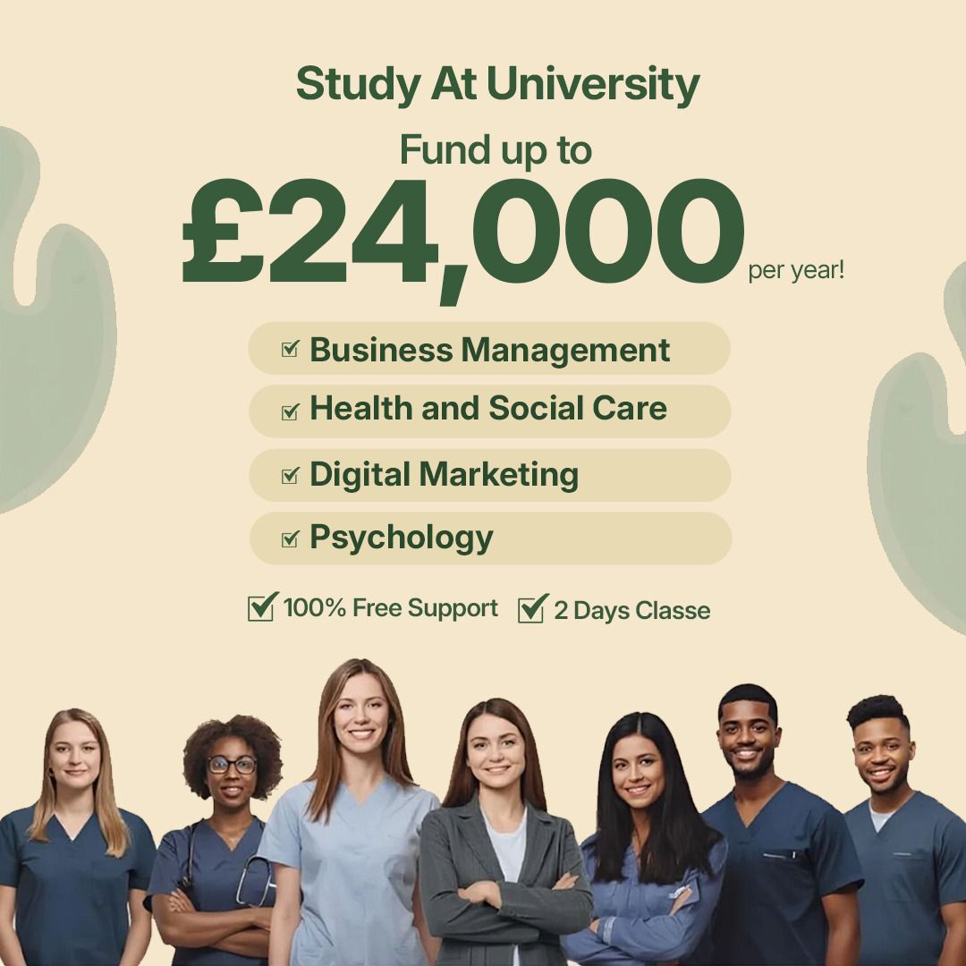 Earn UK Degree Facebook ad: Fund £24k