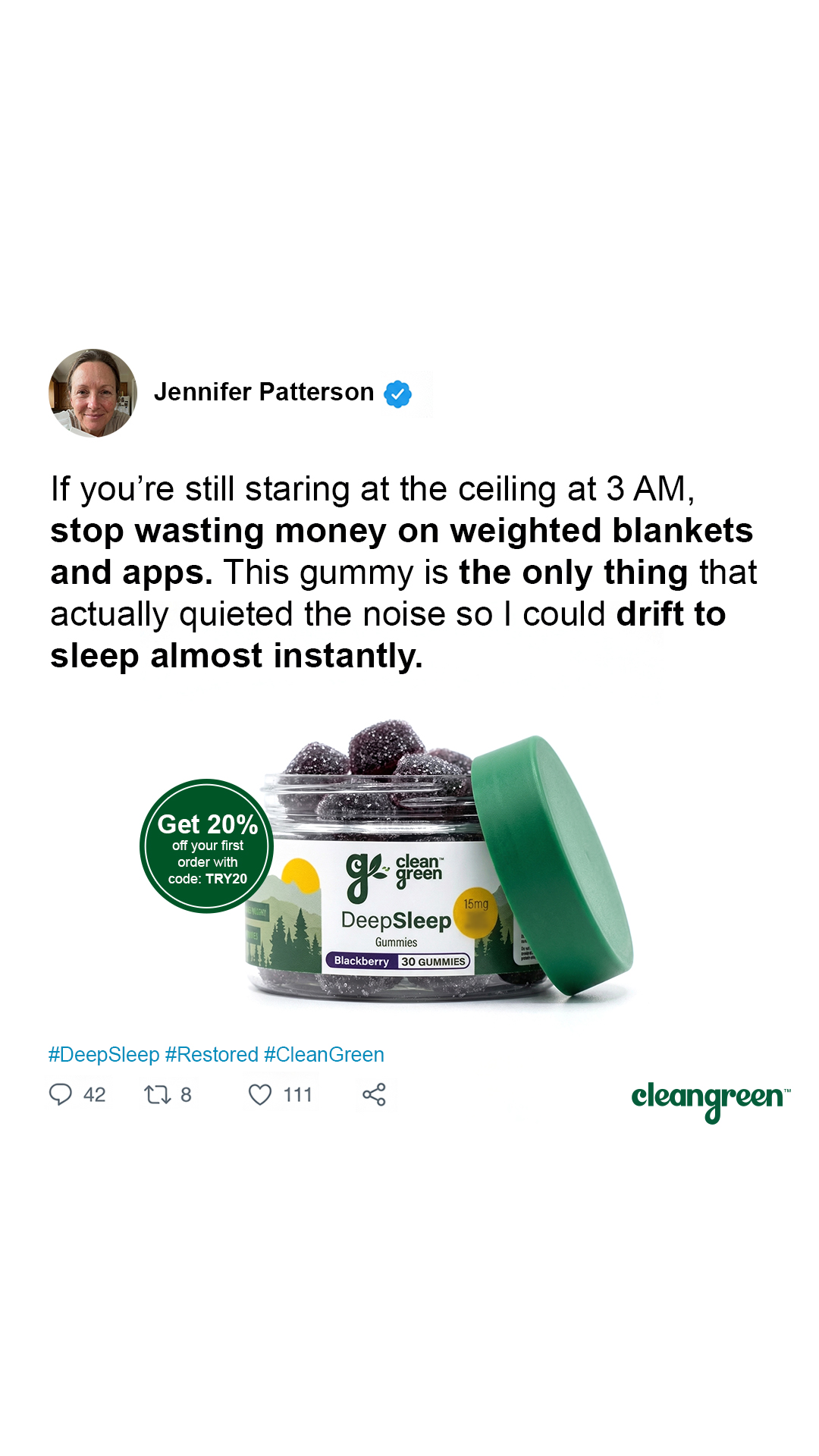 Hello Clean Green Facebook ad from Jun 7, 2026