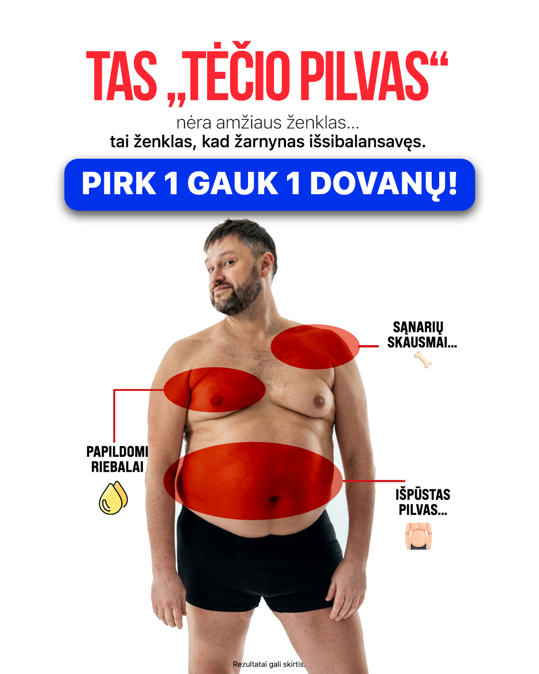 Atsakymai gamtoje Facebook ad: Pamiršk Pilvo Sunkumą! 1 + 1 AKCIJA