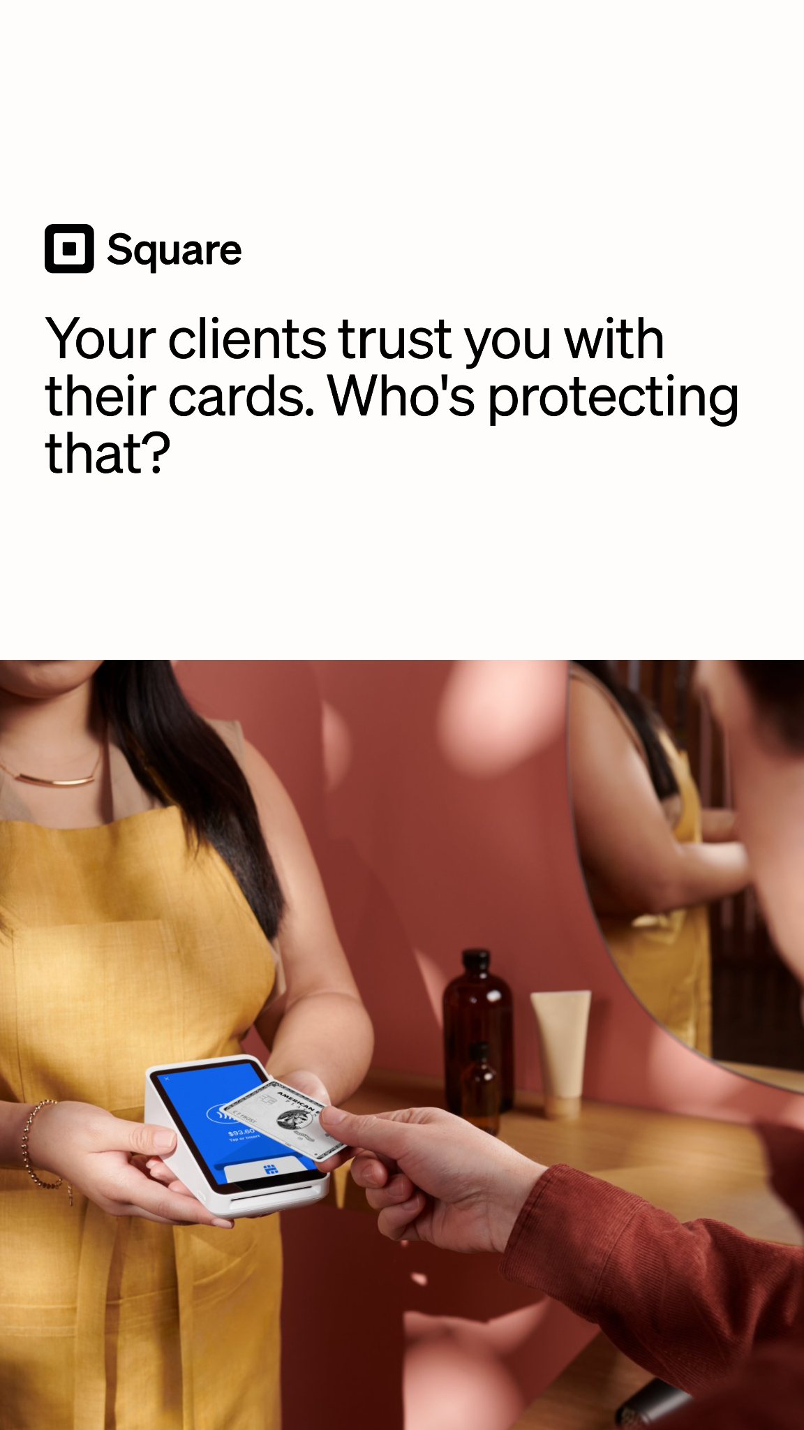 Square Facebook ad: Payment security, built in.