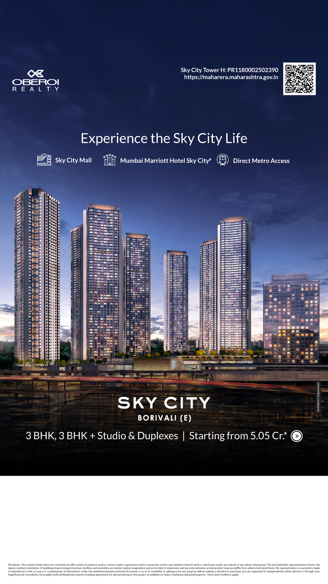 Oberoi Realty Facebook ad from Jul 30, 2026