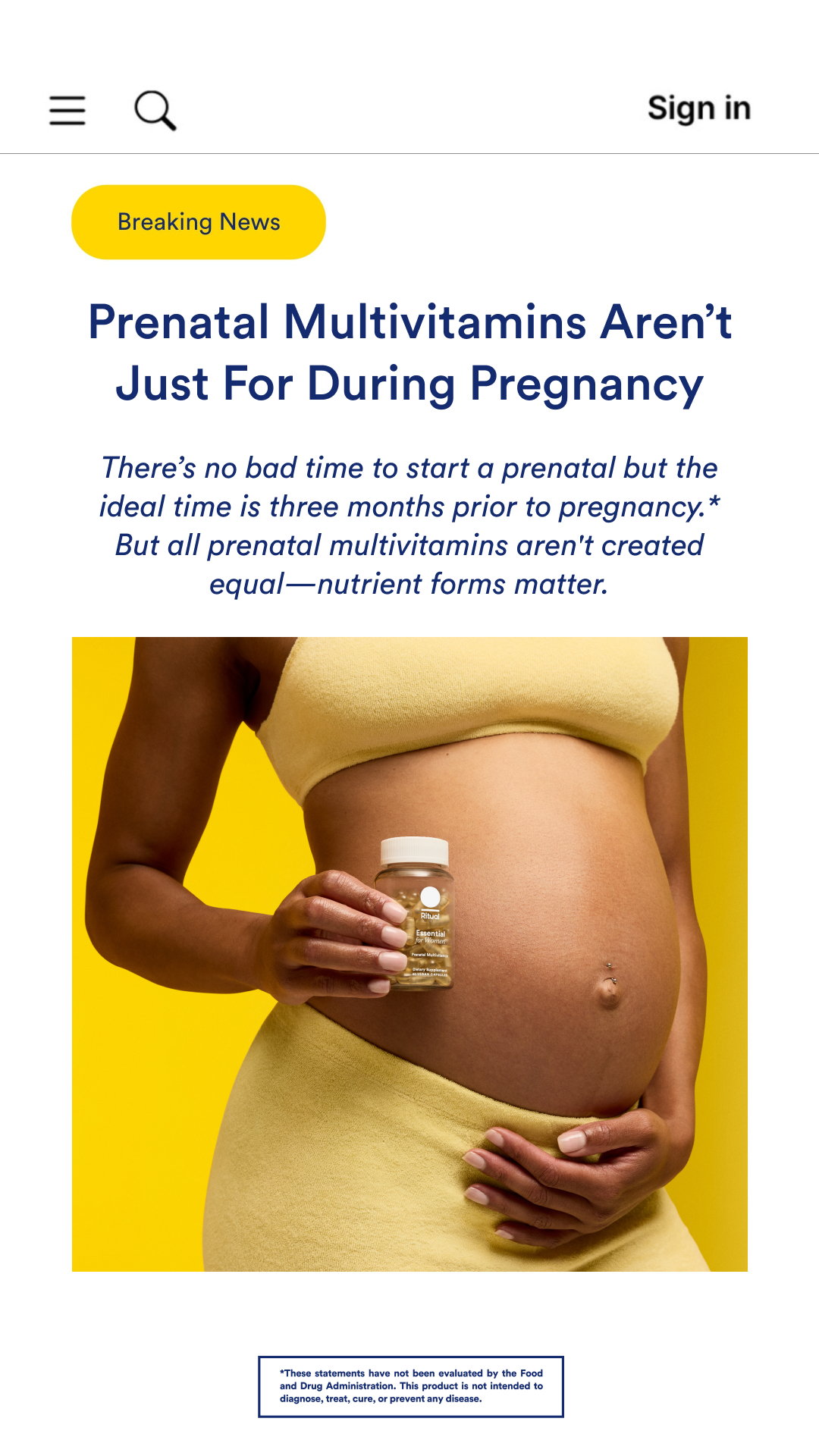 Ritual Facebook ad