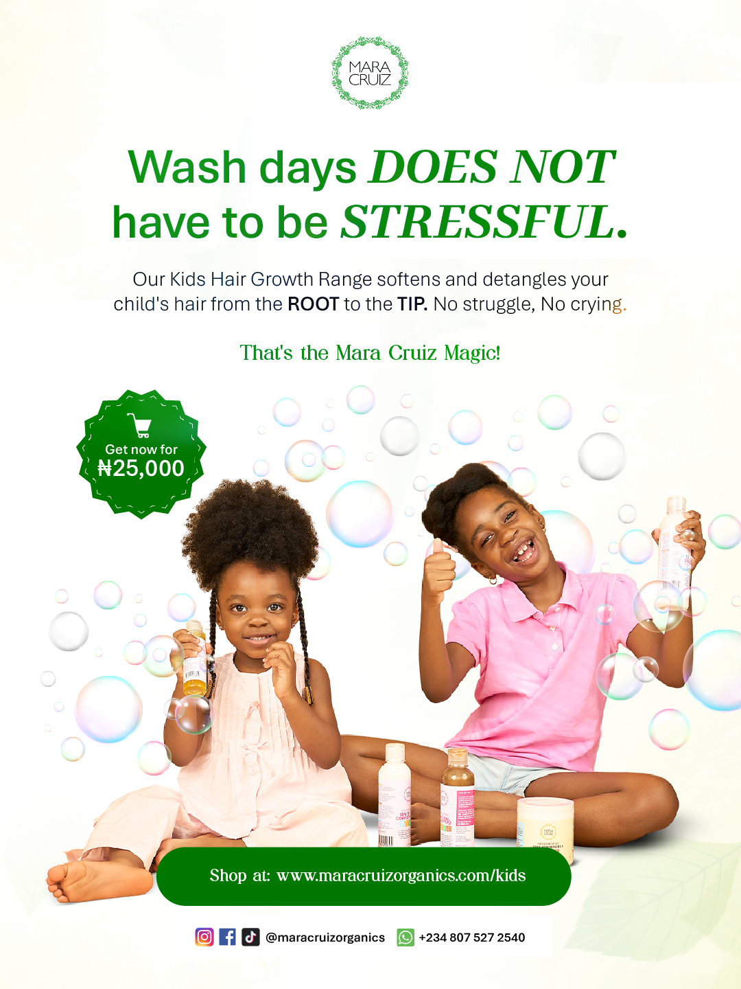 Mara Cruiz Organics Facebook ad