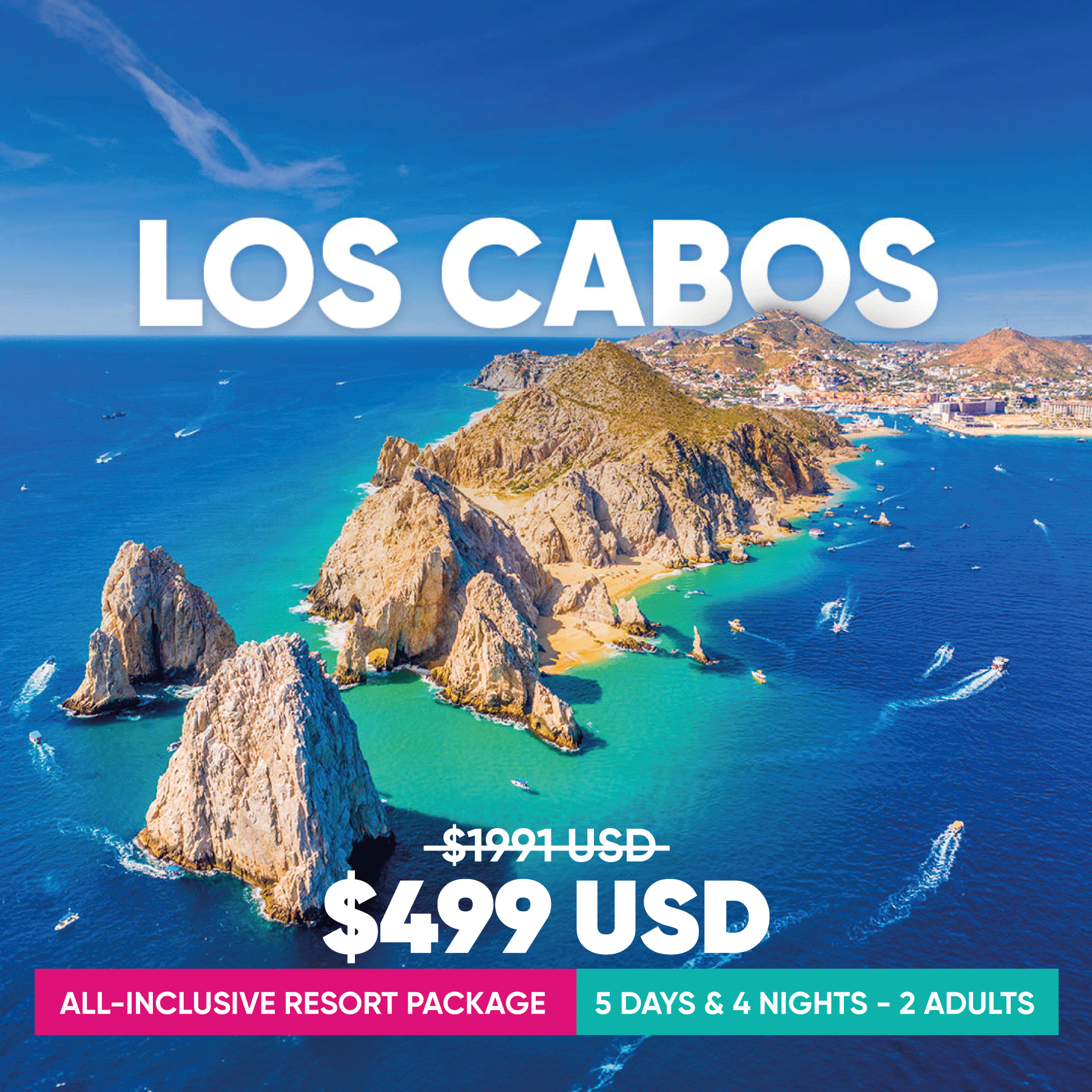 Vacation Deals All Inclusive Facebook ad