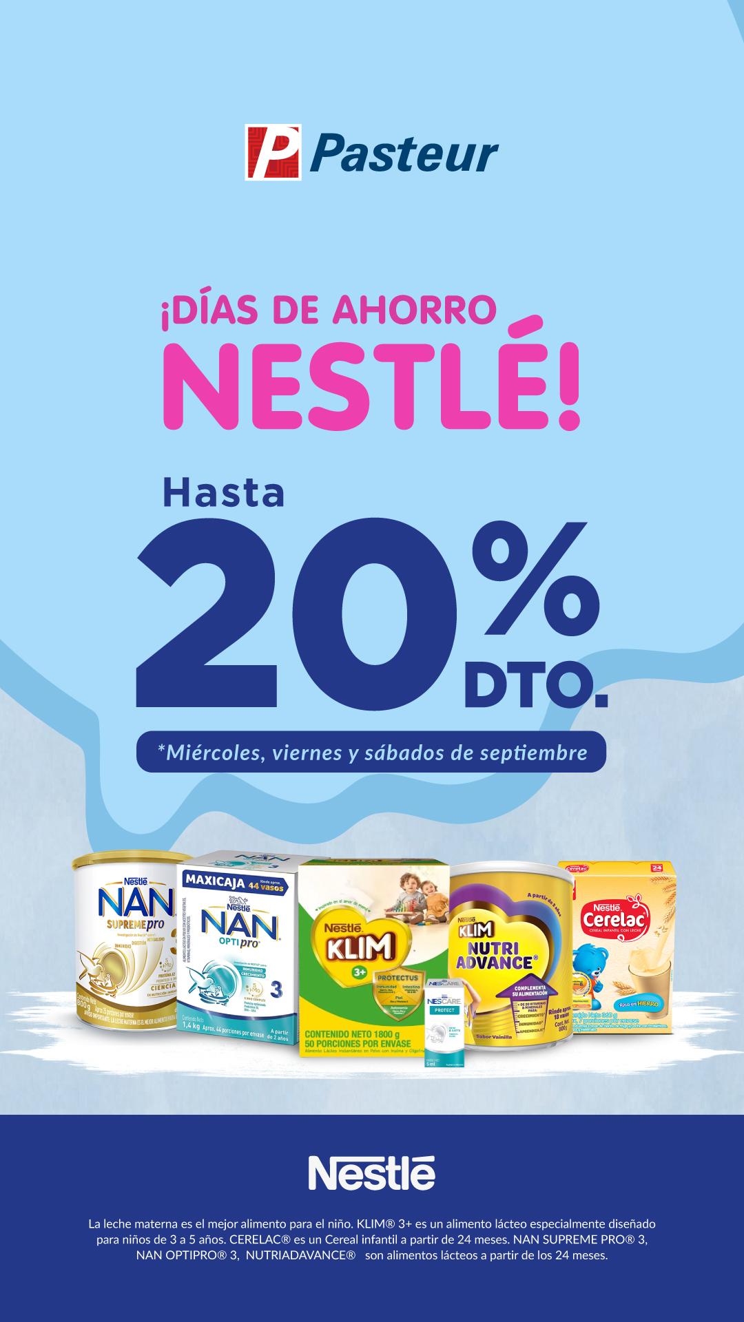Farmacias Pasteur Facebook ad: Aprovecha hasta 20% DTO!