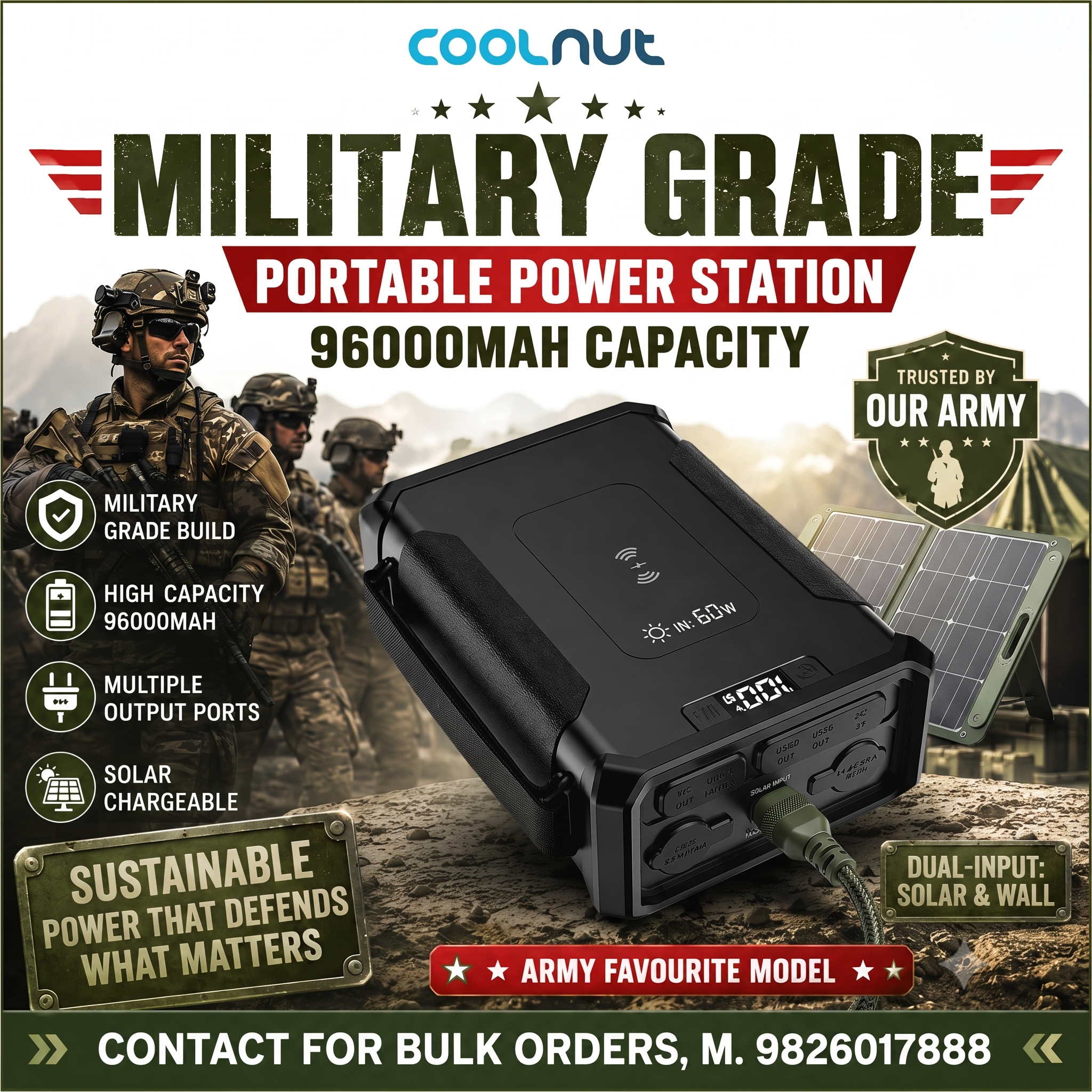 Coolnut India Facebook ad: Dealership Opportunity, To Supply In Military, Army & Police