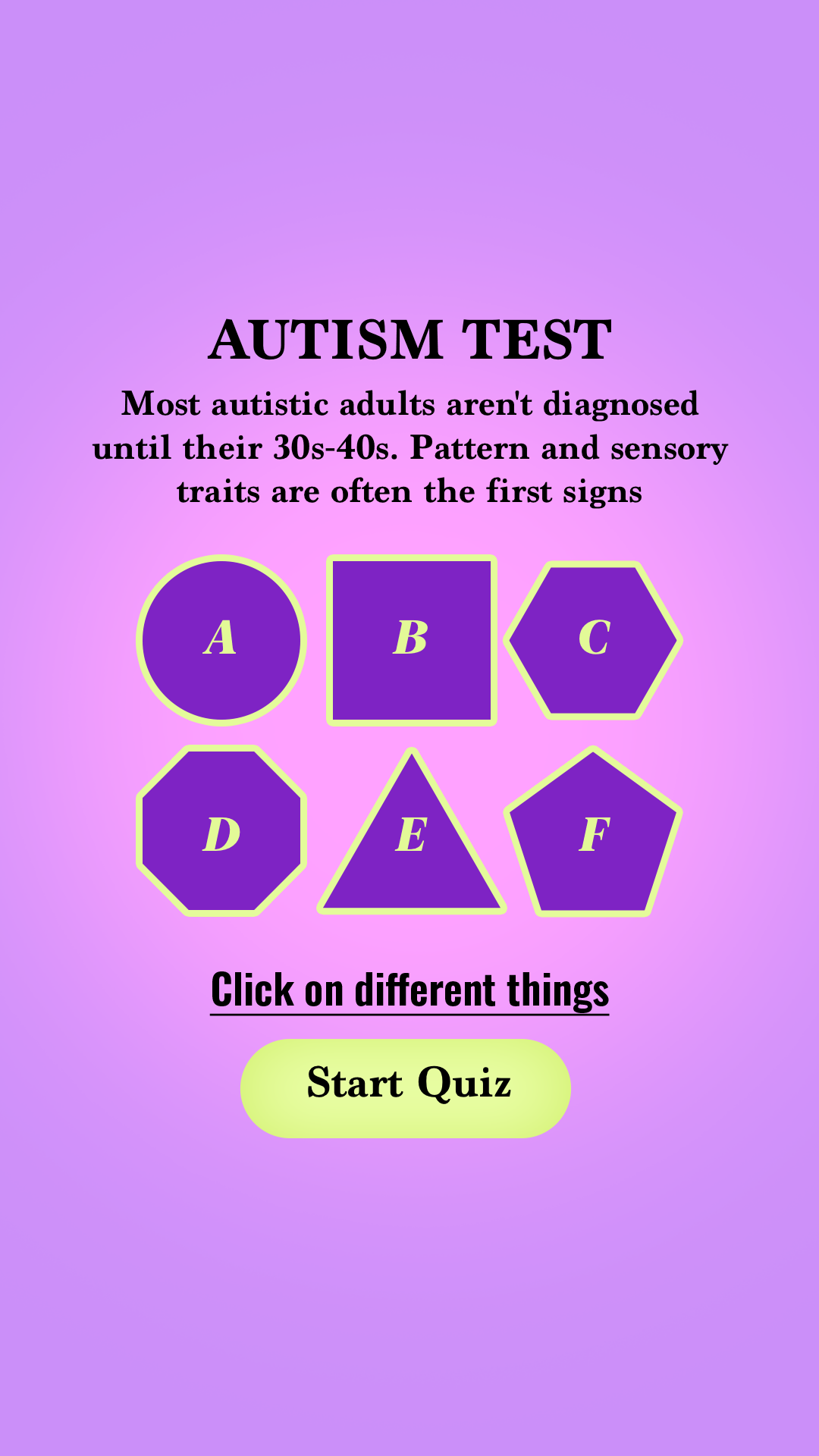 Personality Type Facebook ad