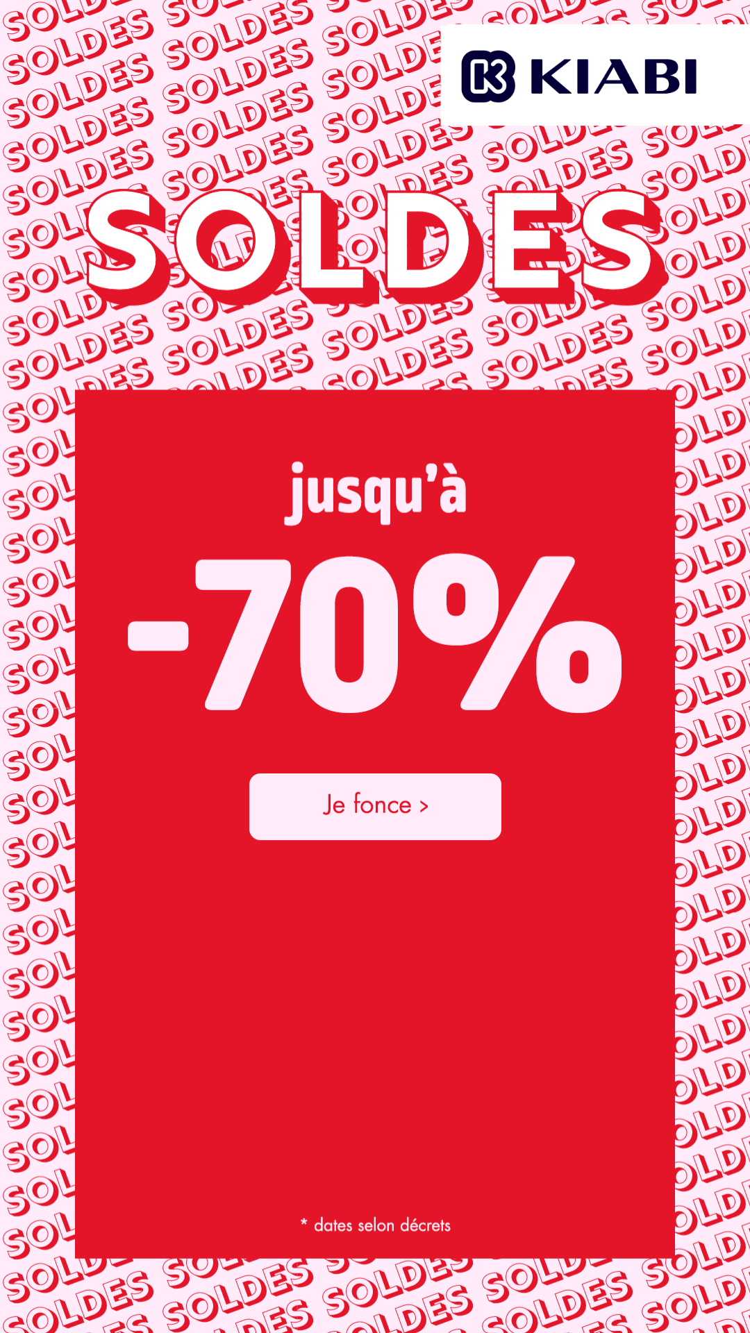 Kiabi Facebook ad from Jan 14, 2026