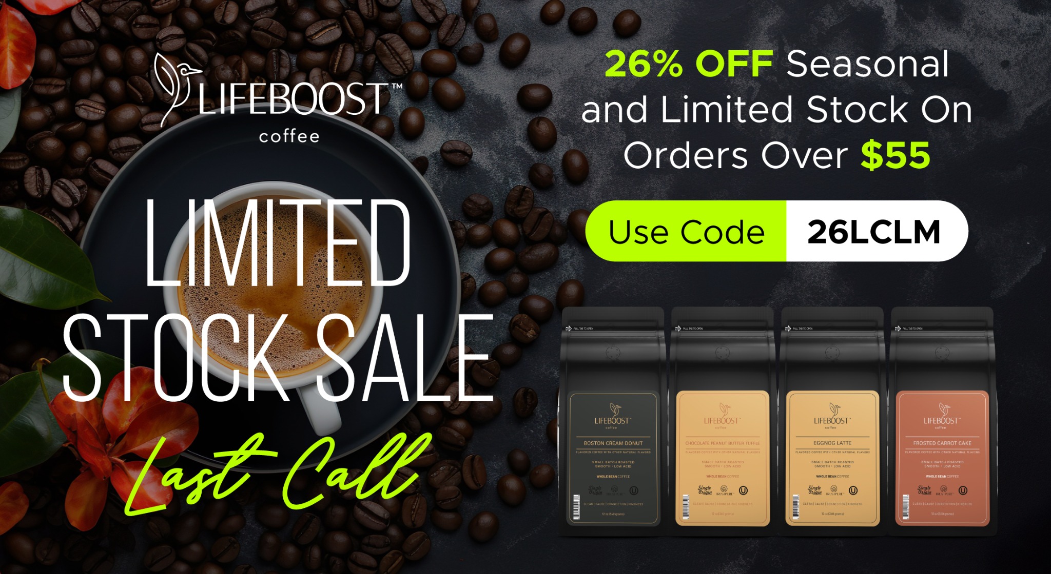 Lifeboost Coffee Facebook ad