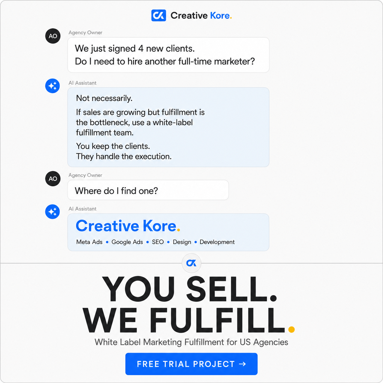 Creative Kore Facebook ad