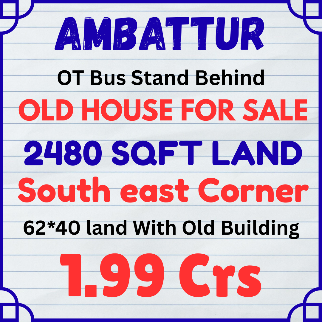 Smart Digital Marketing Agency Facebook ad: Corner House For sale in Ambattur