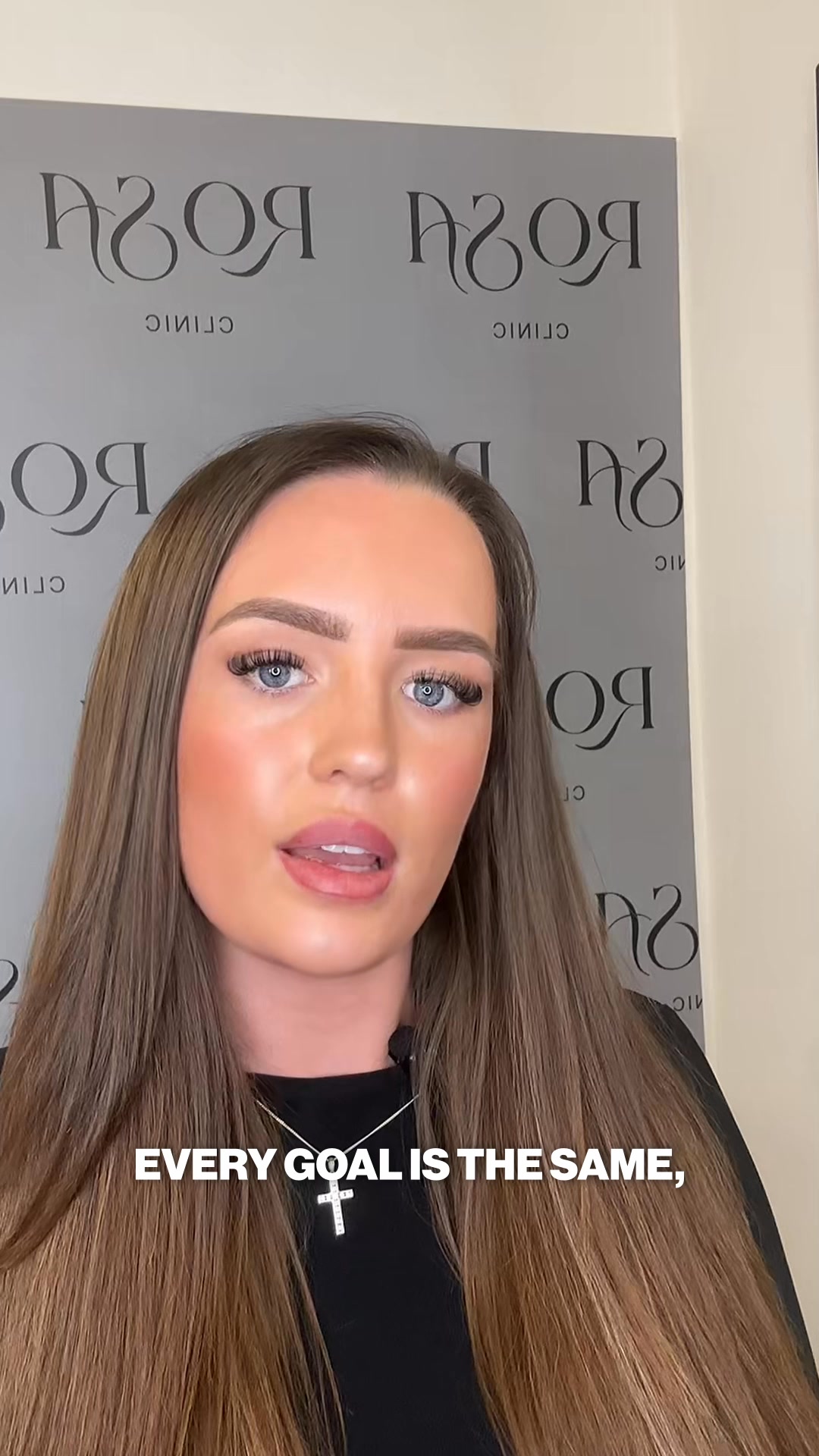 Rosaclinicc Facebook ad: Wake Up With Brows and Lips Done
