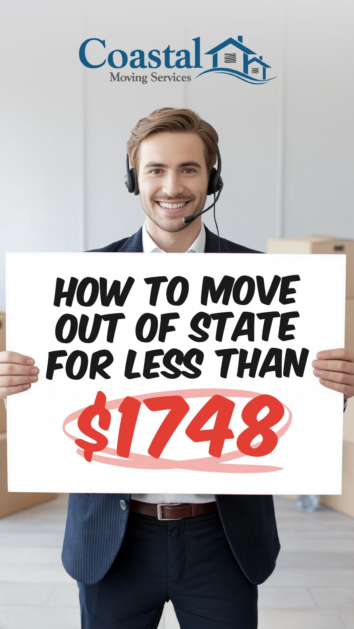 Coastal Moving Services Facebook ad from Dec 4, 2025