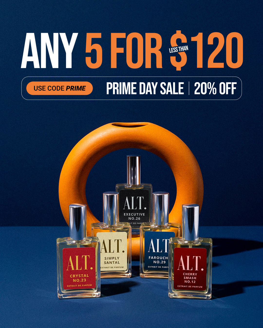 ALT. Fragrances Facebook ad: Prime Day Sale: 20% OFF ALT Fragrances