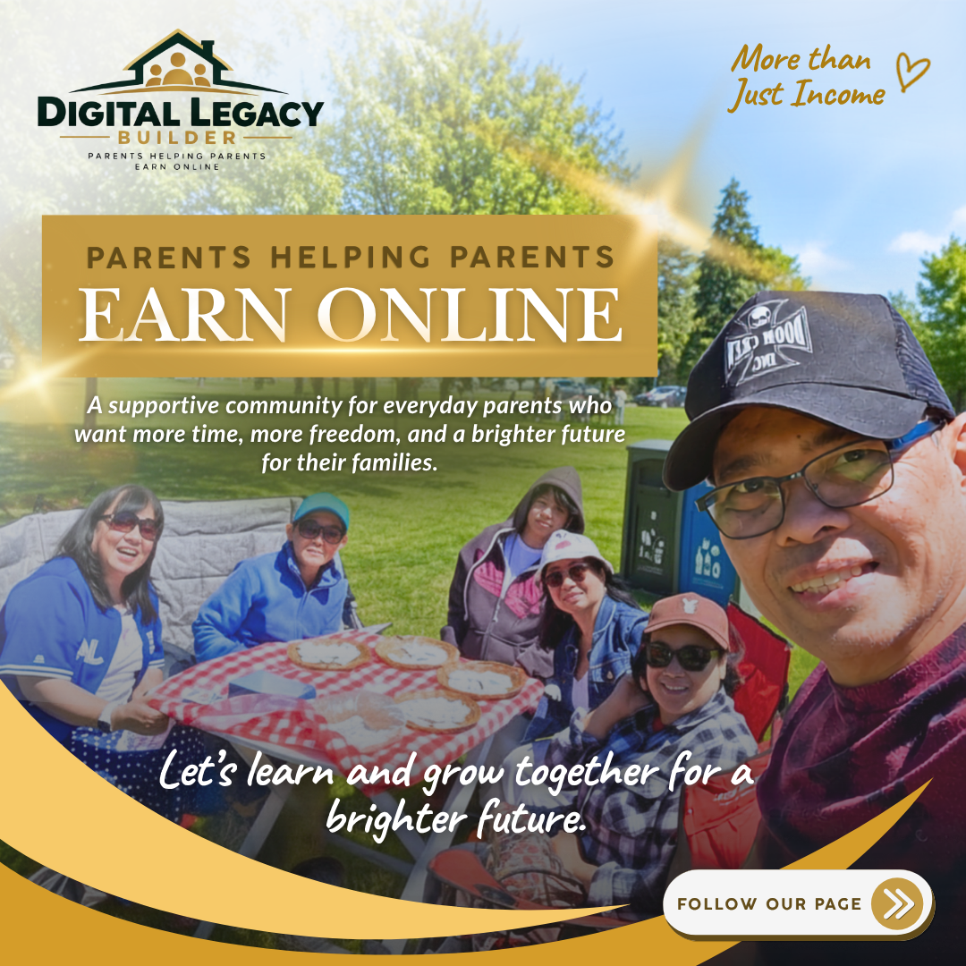 Digital Legacy Builder Facebook ad: Parents helping parents earn online.