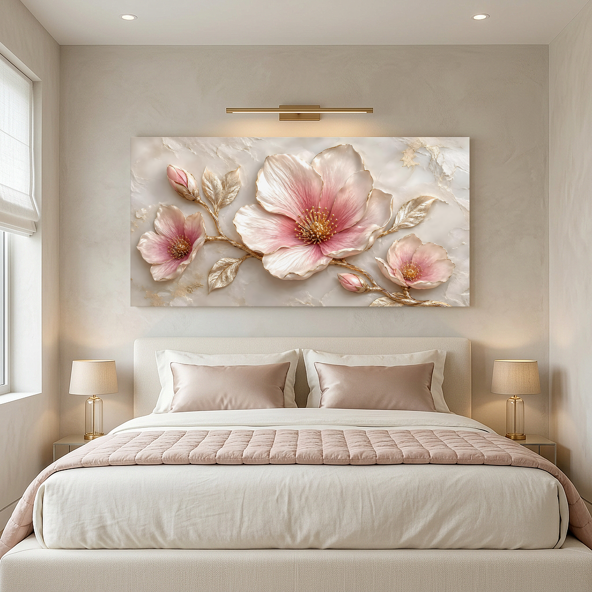 Tailored Canvases - Personalized Art Facebook ad: Blush Magnolia Elegance | Made in the USA | Ships Fast