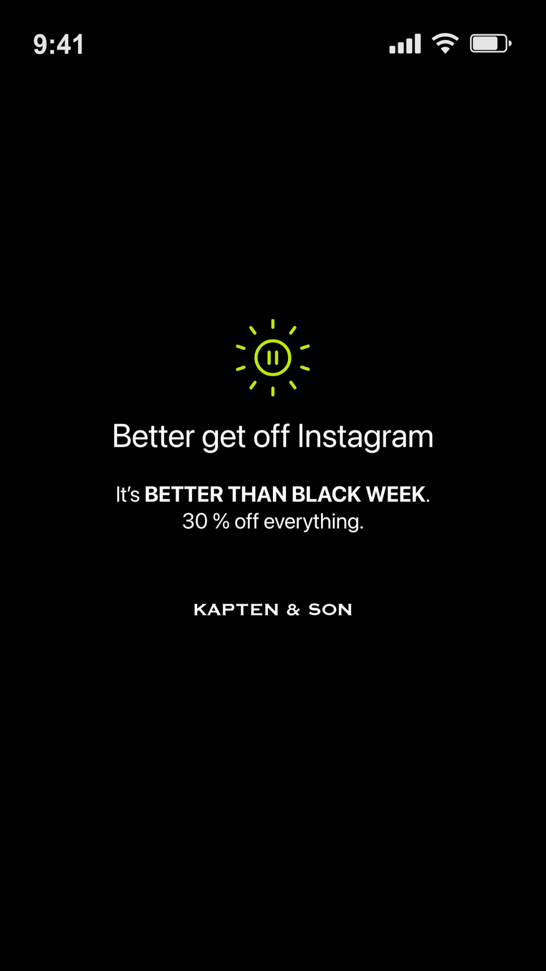 KAPTEN & SON Facebook ad