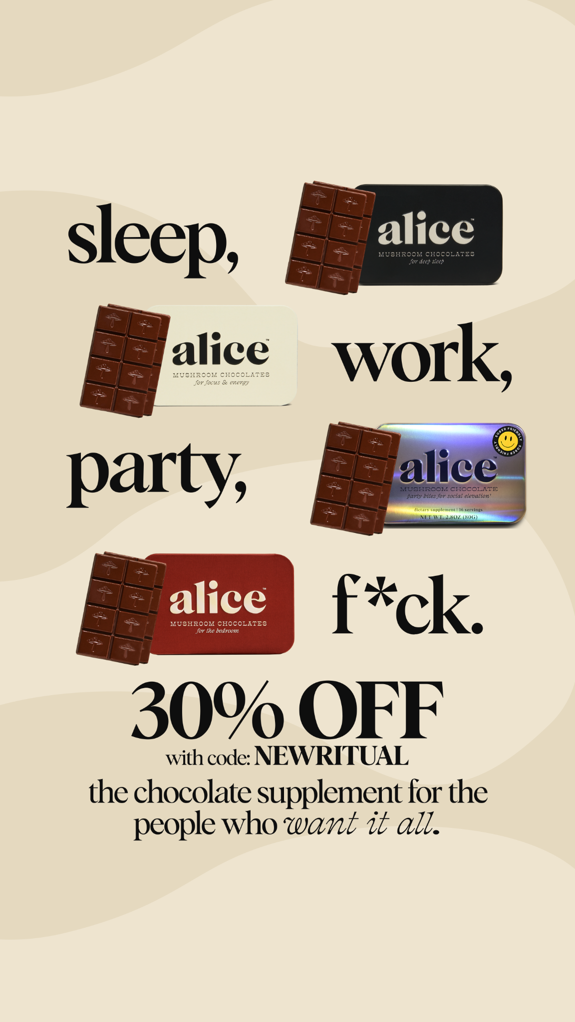 Alice Mushrooms Facebook ad