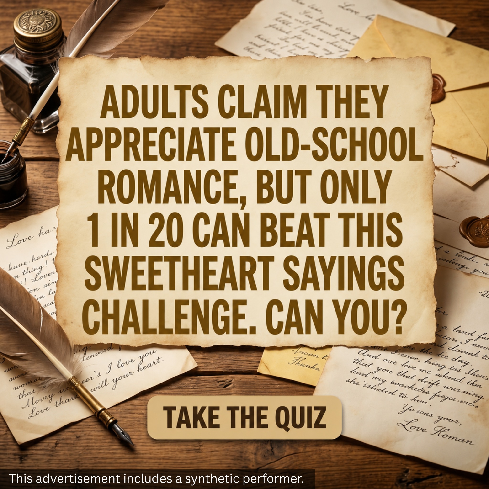 Furry Friends Quiz Club Facebook ad: Sweetheart Sayings Challenge
