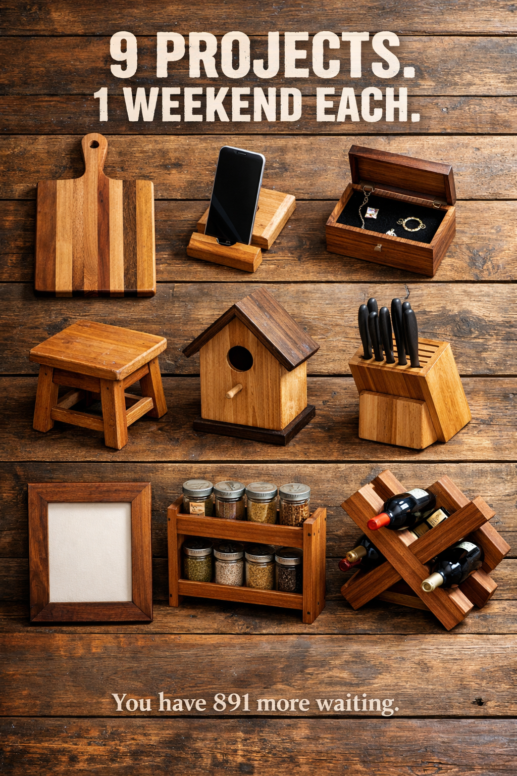 Blueprint Workshop Facebook ad: +900 Woodworking Furniture Plans