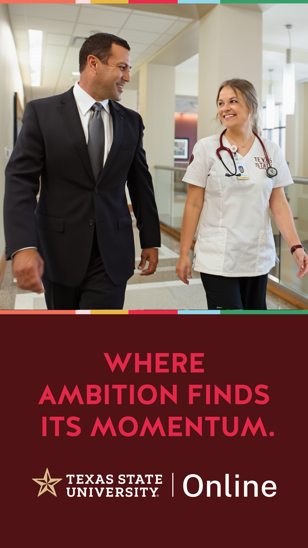 Texas State University Facebook ad