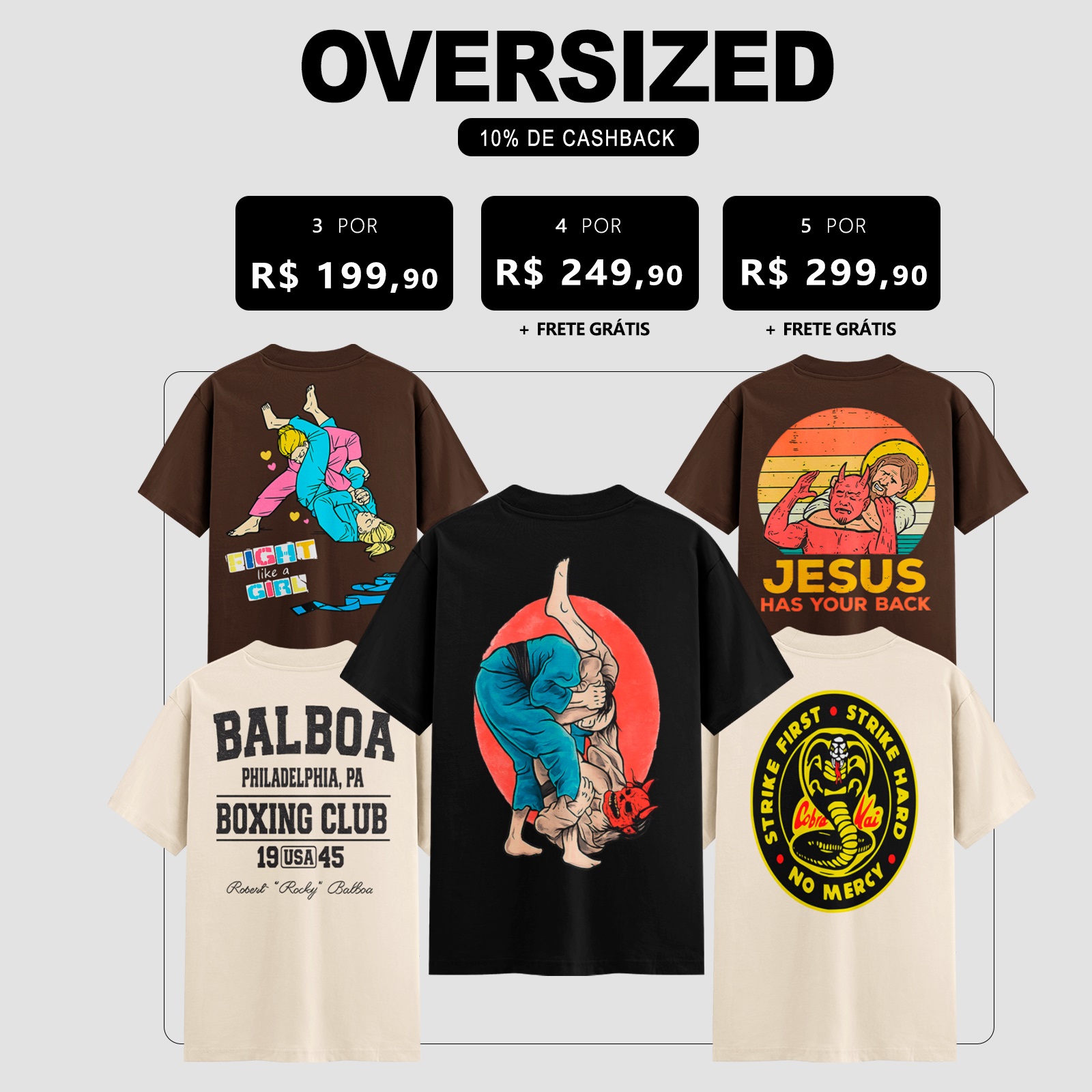 Onfight Facebook ad: 5 por R$ 299,90