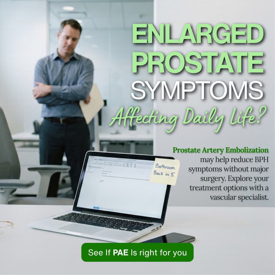 Vascular & Embolization Specialists Facebook ad: Enlarged Prostate?