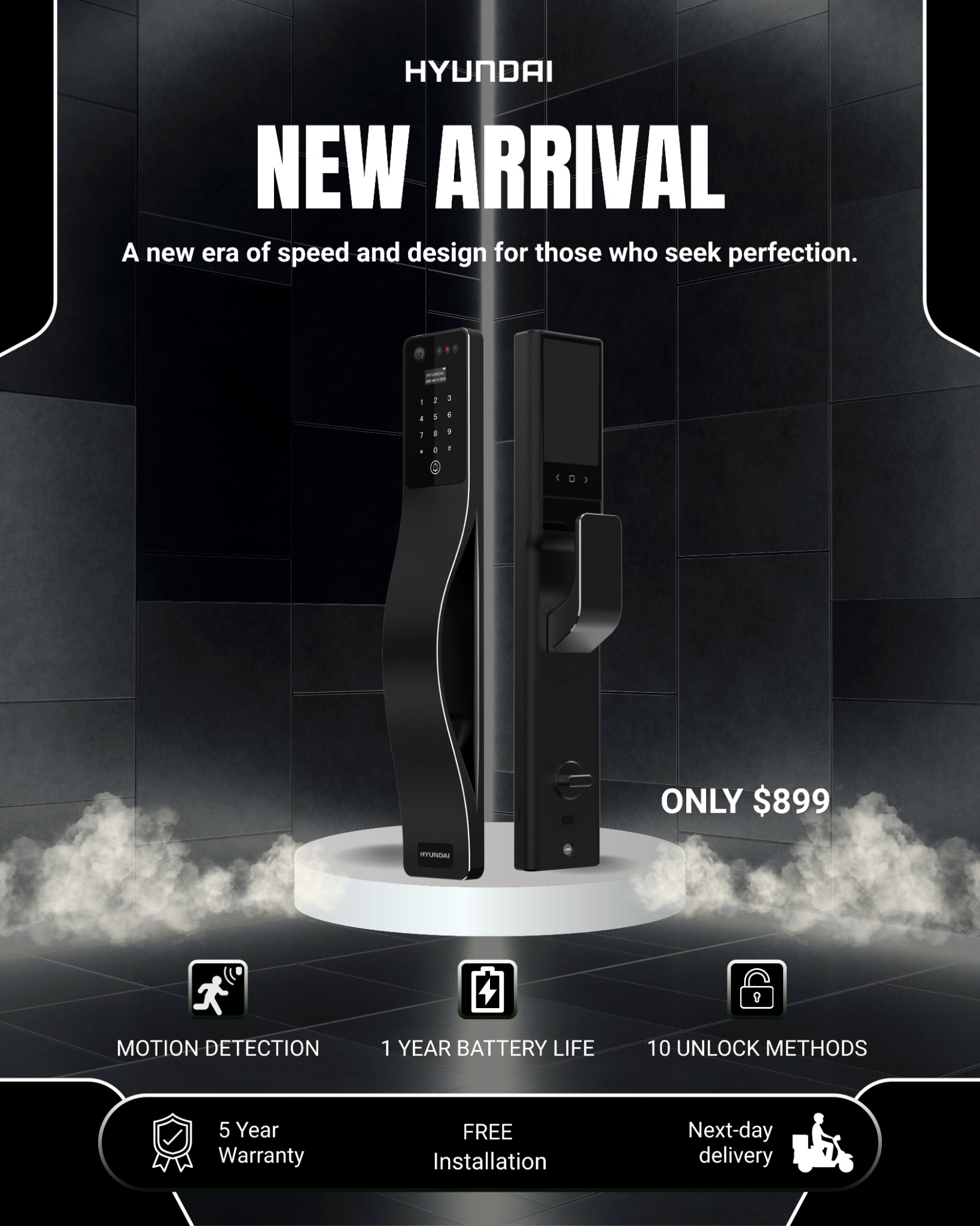 Haven Digital Lock Singapore Facebook ad: New Arrival: Hyundai HY9 Flagship Smart Lock