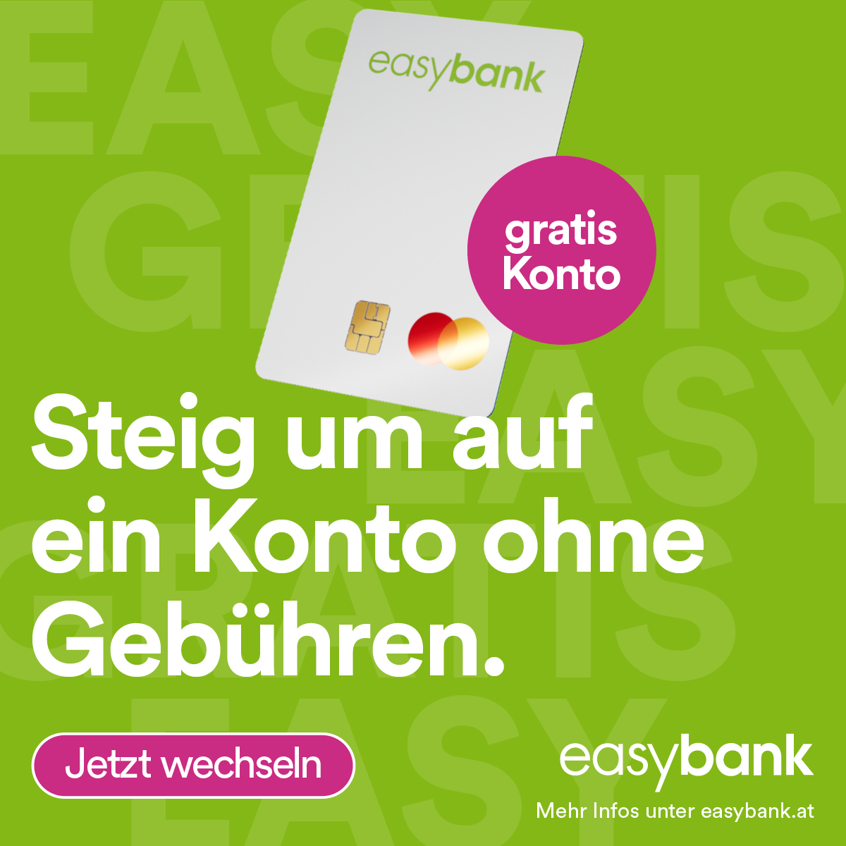 My easybank Facebook ad