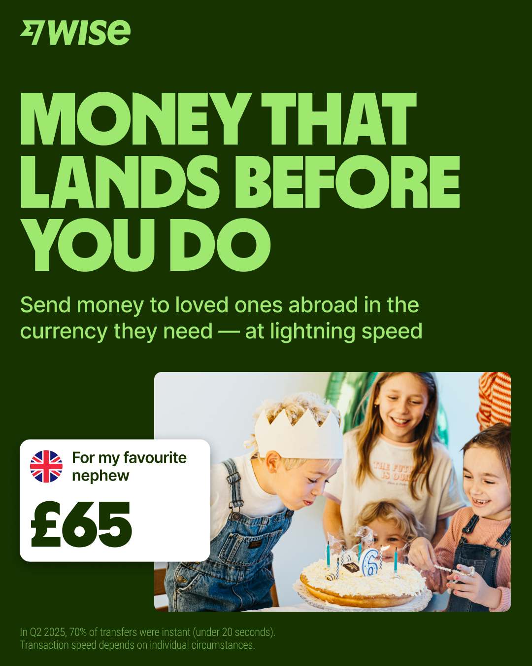 Wise Facebook ad