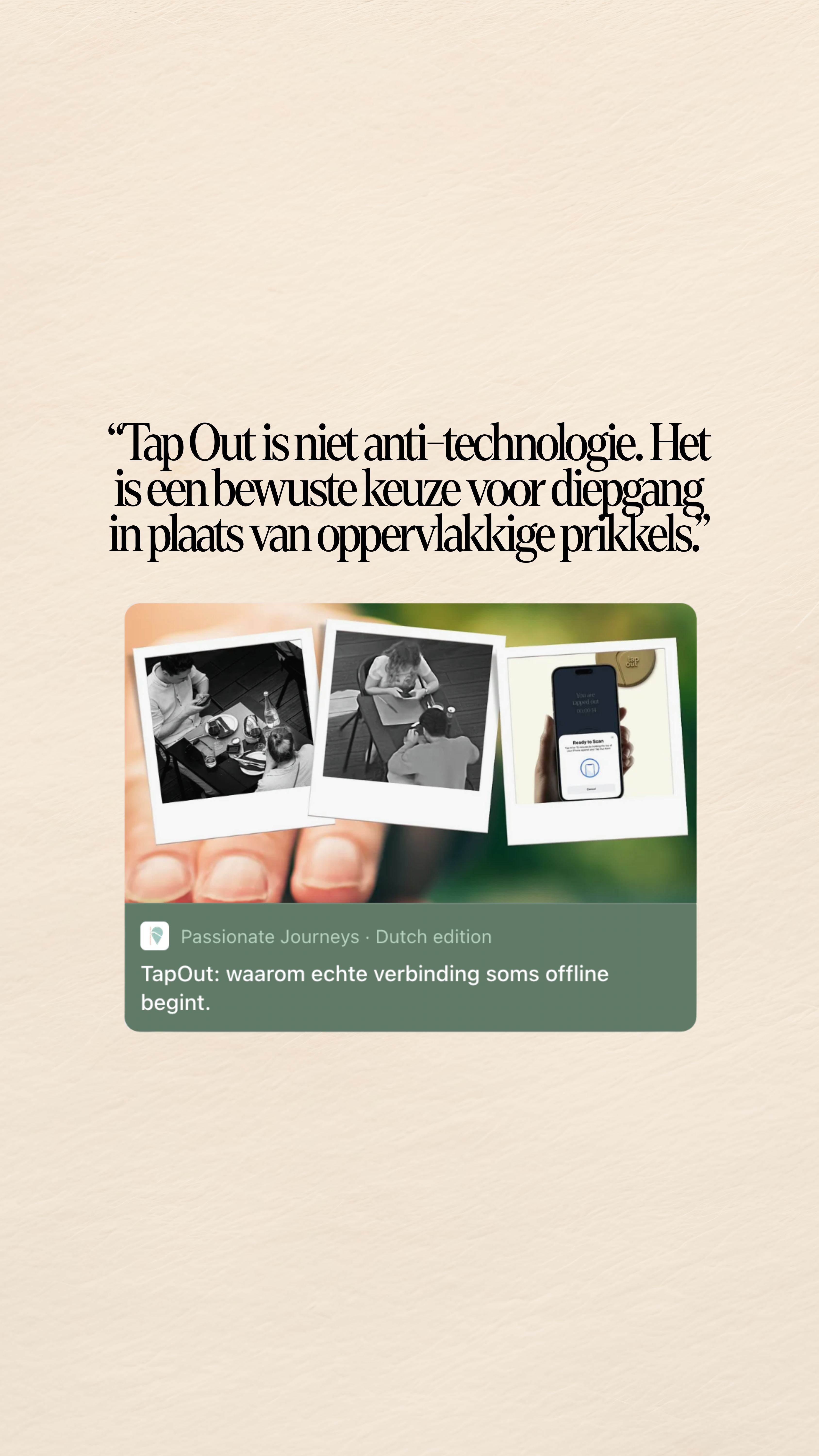 Tap Out Facebook ad