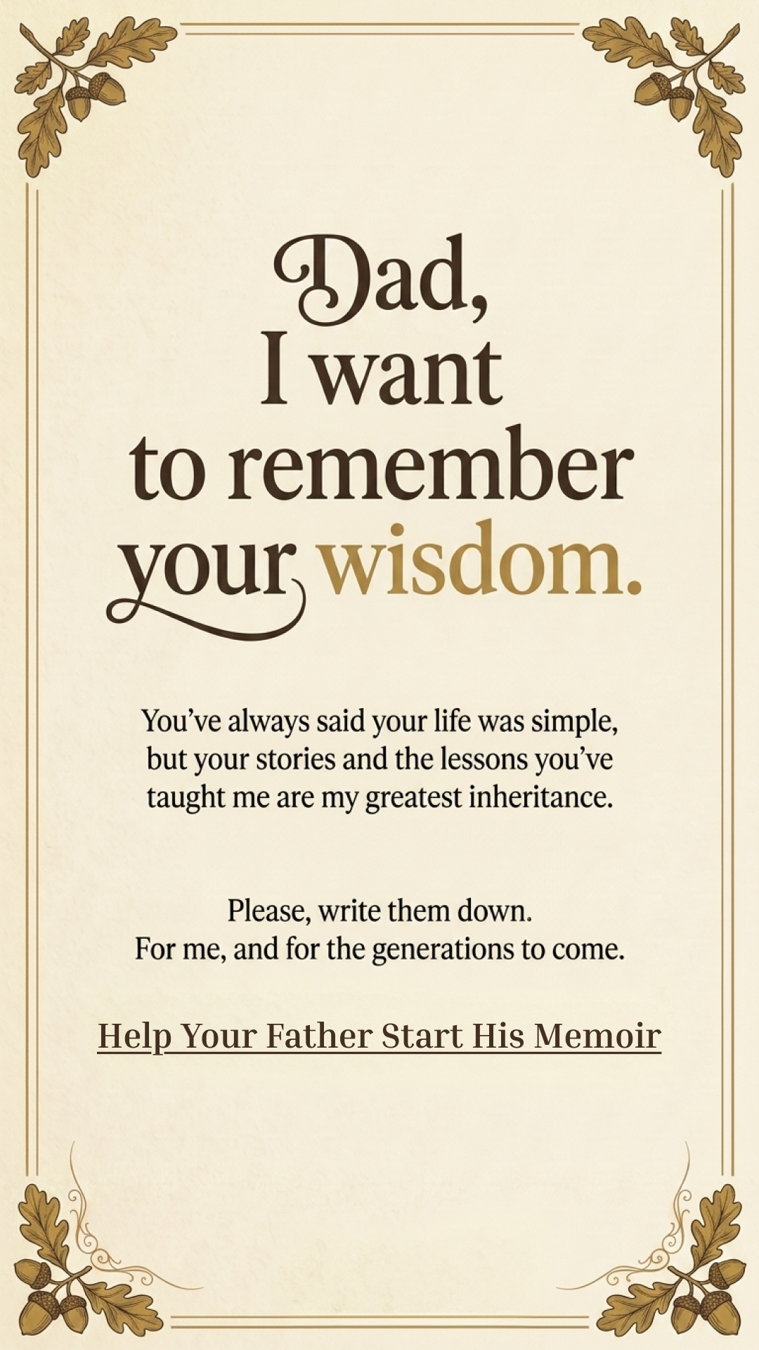 Memowrite Facebook ad