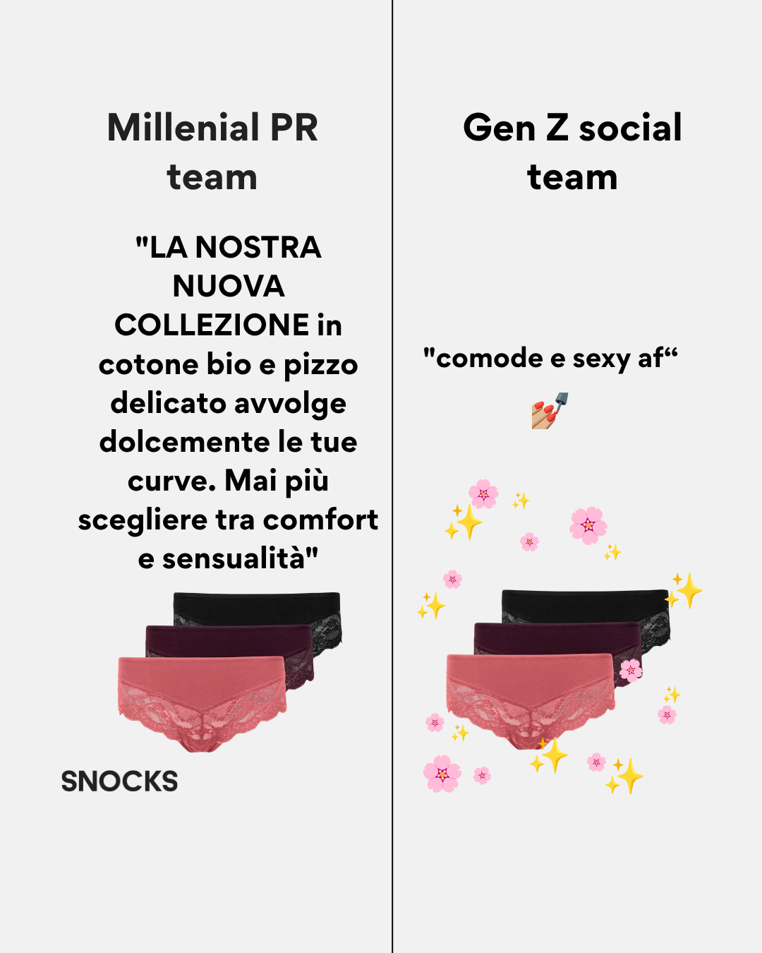 Snocks Facebook ad