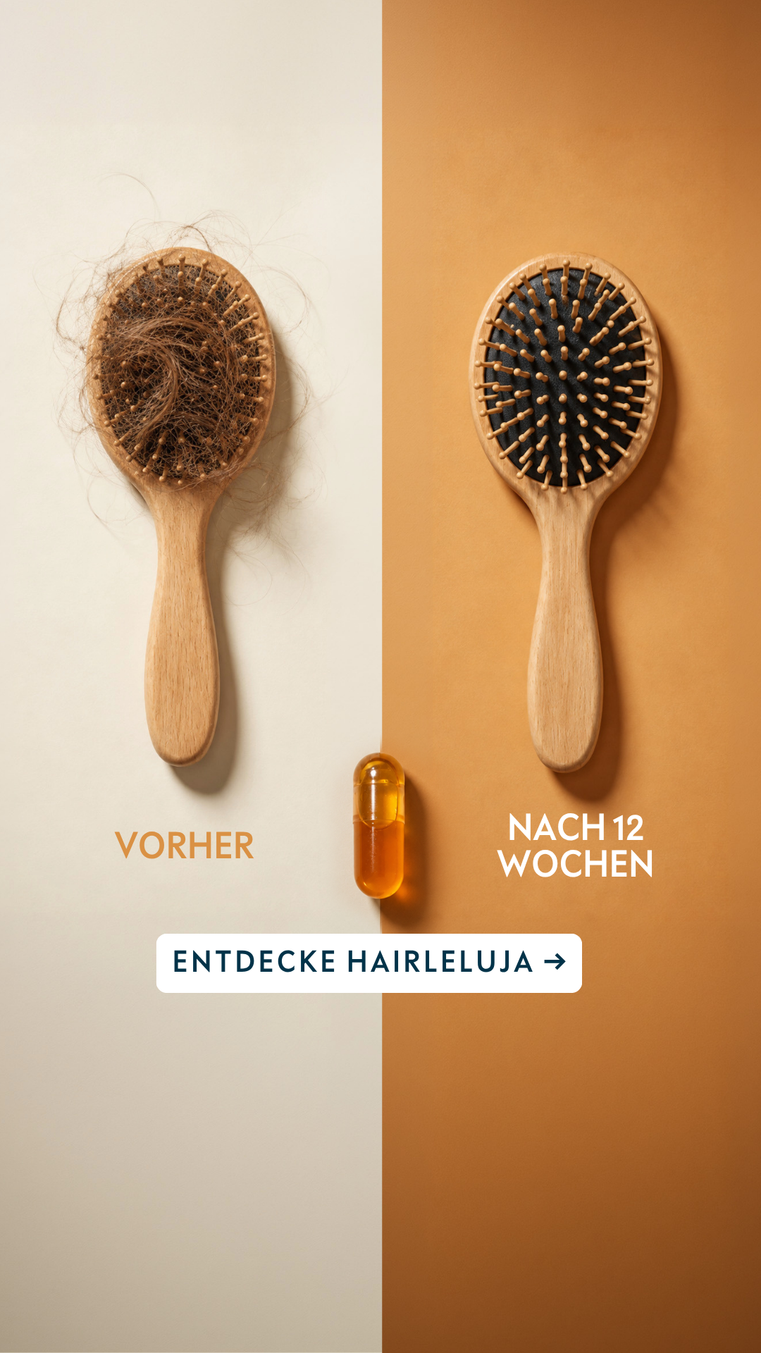 Ogænics Beauty Supplements Facebook ad: Natürlich. Wirksam. Ogaenics.