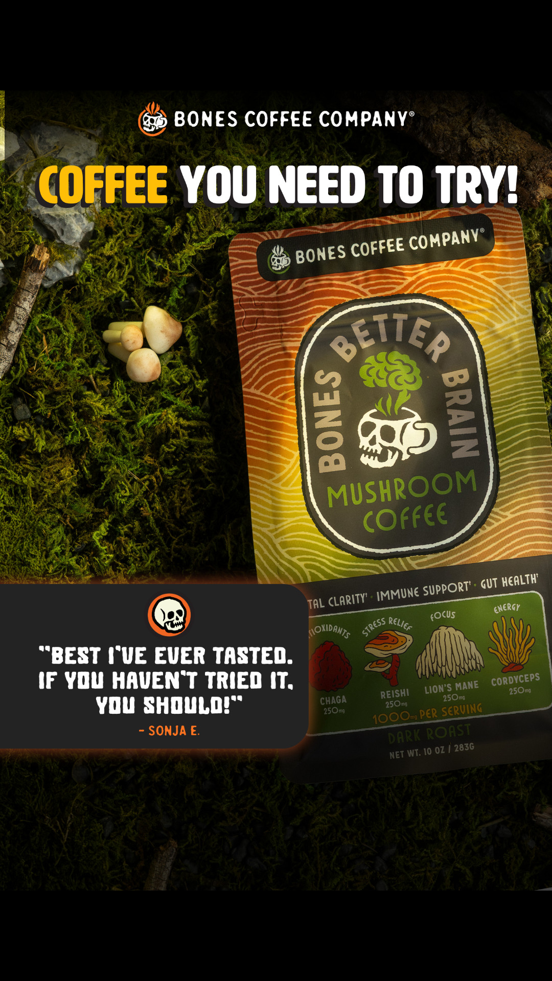 Bones Coffee Company Facebook ad
