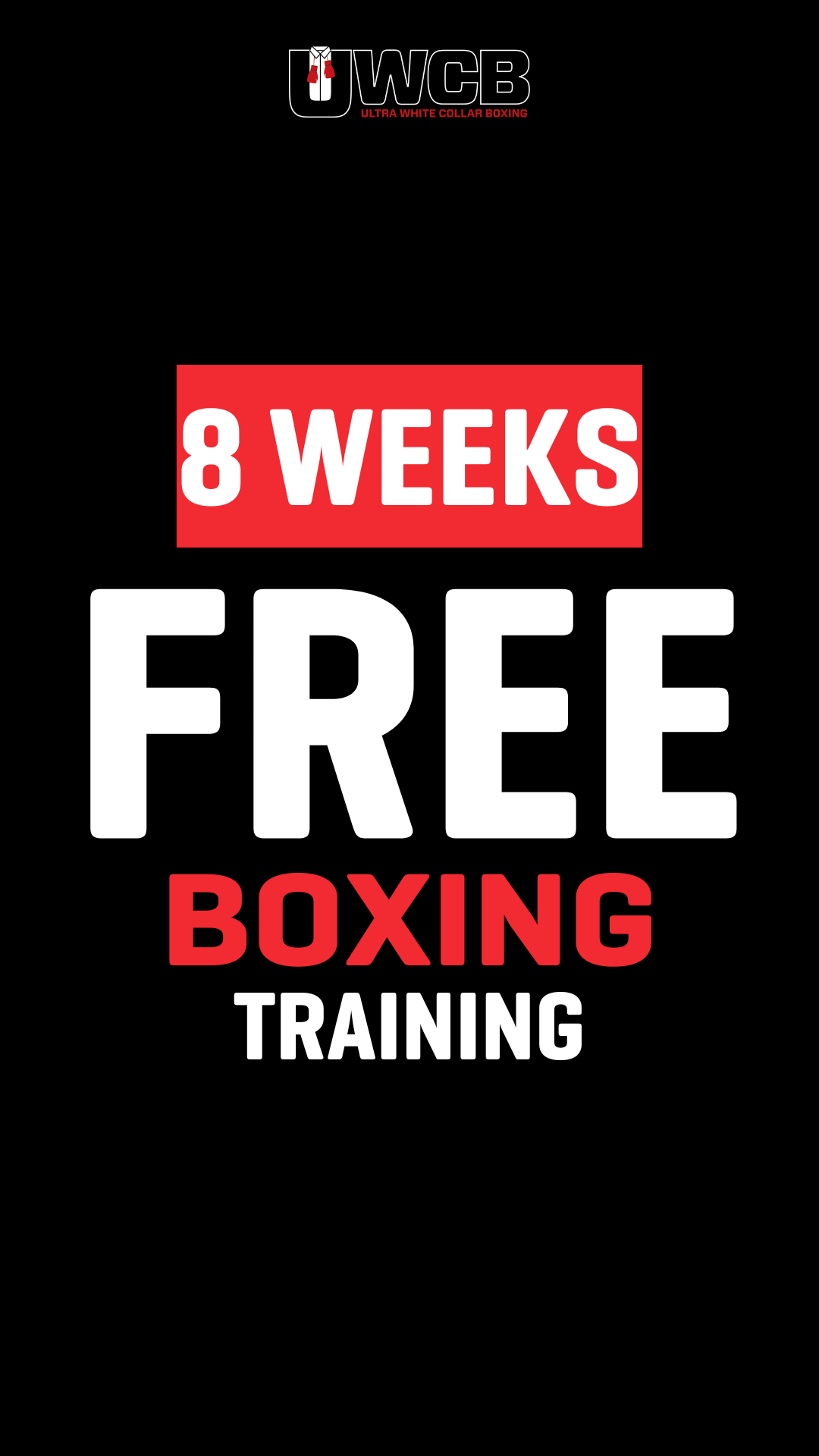 Ultra White Collar Boxing Facebook ad