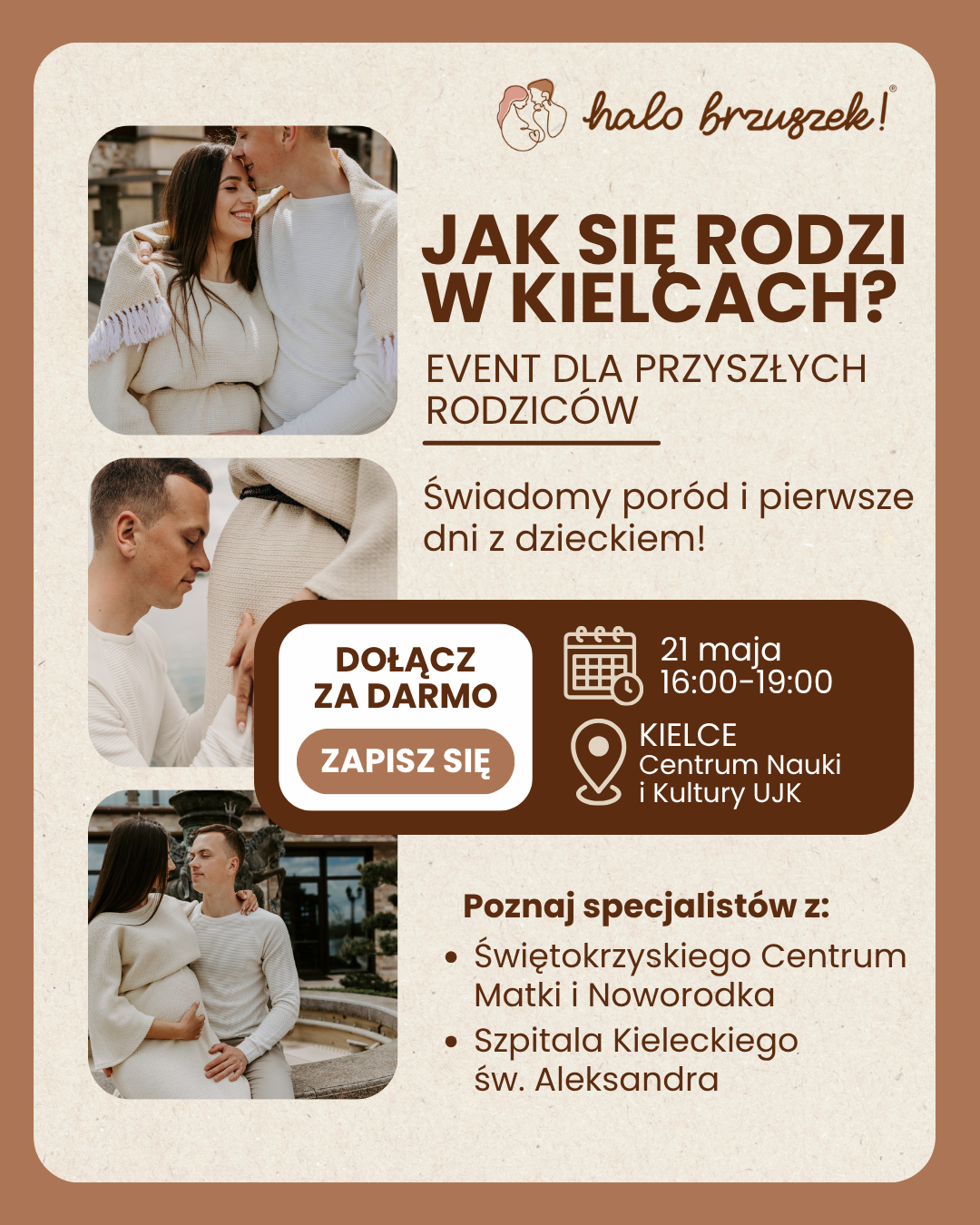 Halo Brzuszek Facebook ad: Halo Brzuszek Kielce 21.05