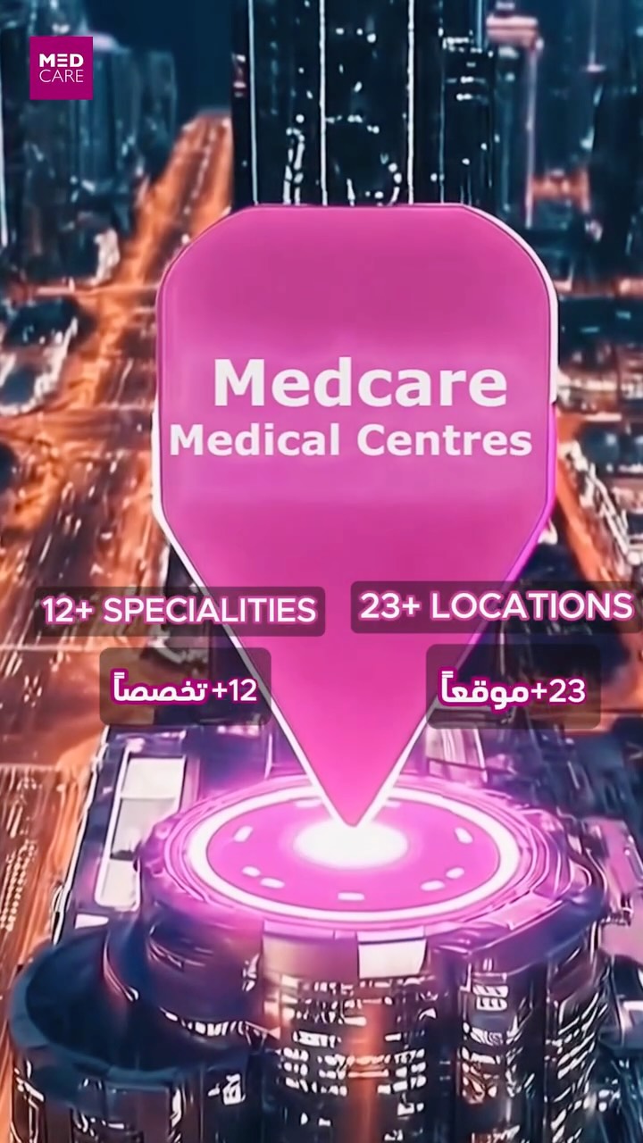 Medcare Facebook ad: Medcare Medical Centres’ Purple Network: Sensing what you…