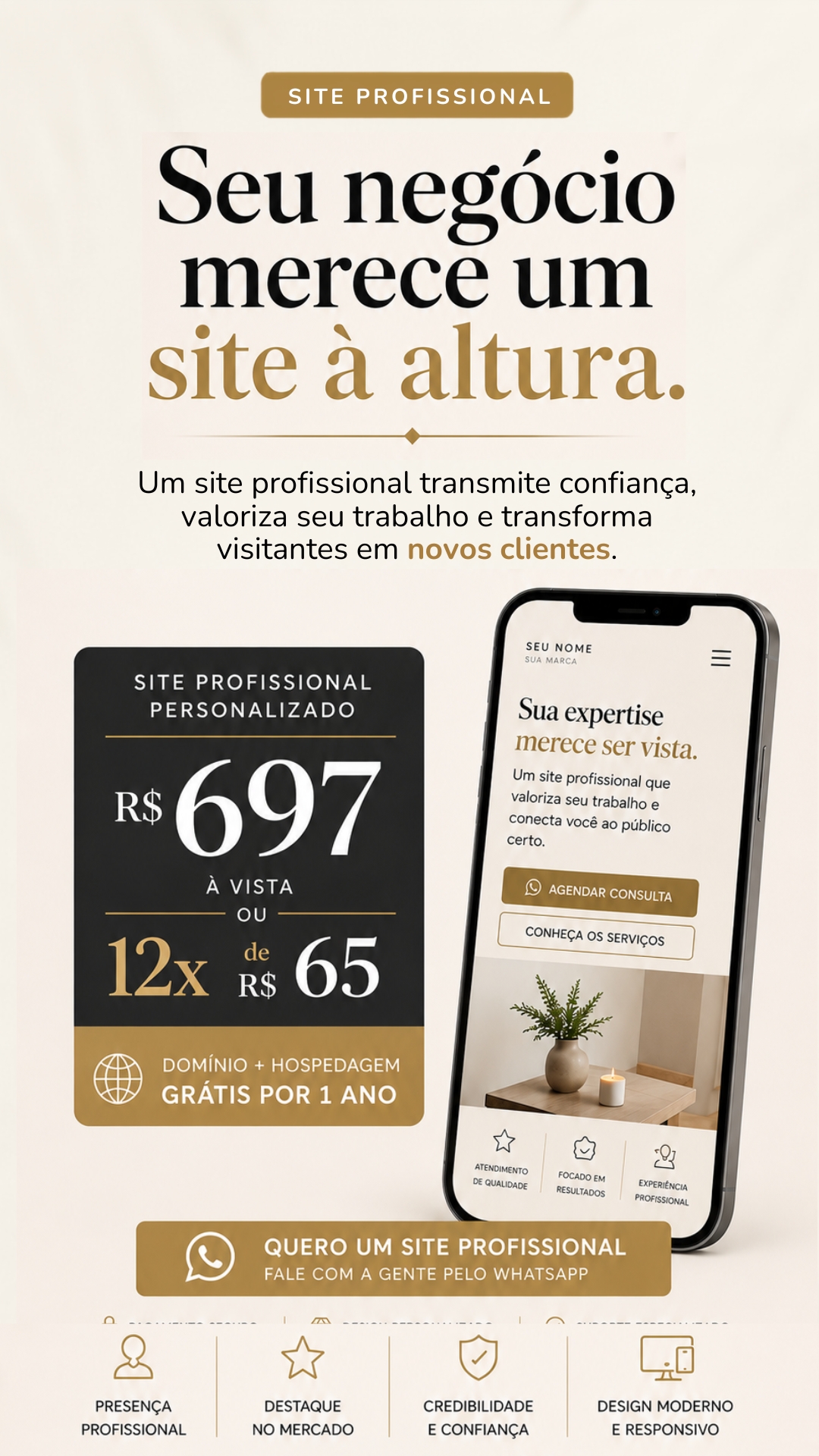 U.trend Marketing Digital Facebook ad: Site profissional por R$ 697,00