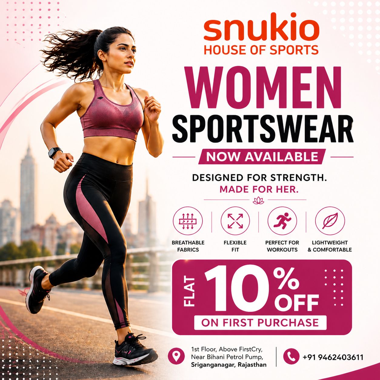 Snukio Sports Sri Ganganagar Facebook ad: Step into a stronger, smarter sporting lifestyle with…