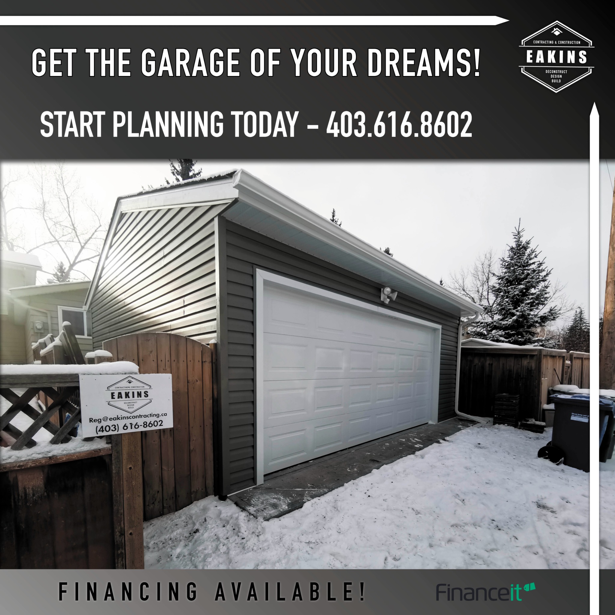Eakins Contracting & Construction LTD Facebook ad from Mar 4, 2026