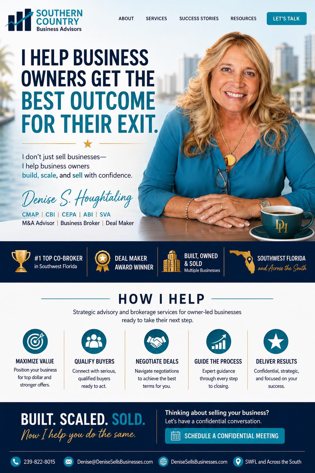 Denise Sells Businesses, BBF #1 Co-Broker in SWFL Facebook ad