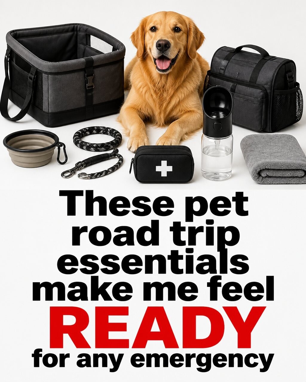 Discount Valley Facebook ad: Pet Road Trip Gear That Keeps Dogs Calm and Cars Clean