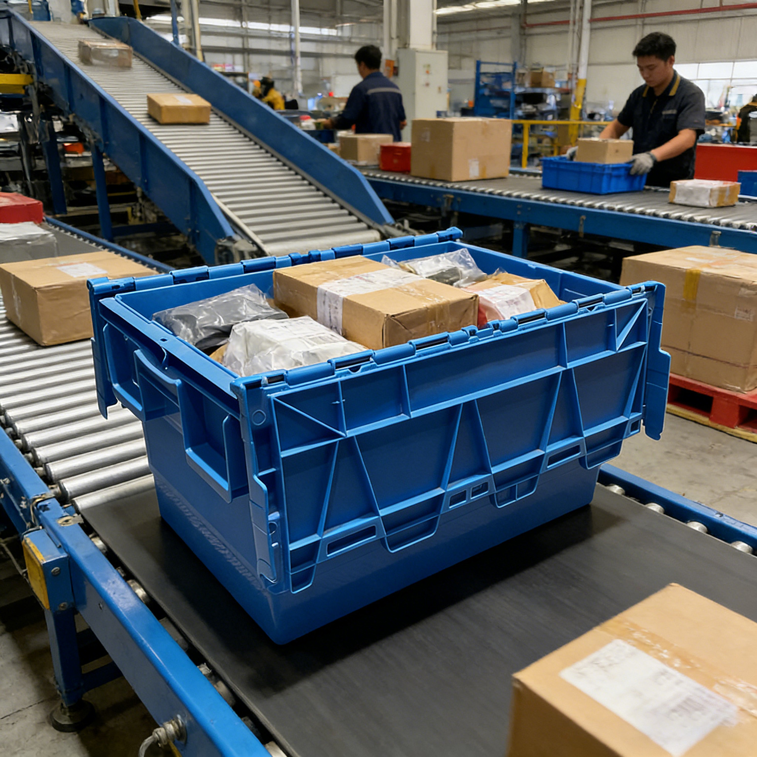 Sino Plast co.,limited Facebook ad: Wholesale Plastic Tote Box | Attached Lid Container For…