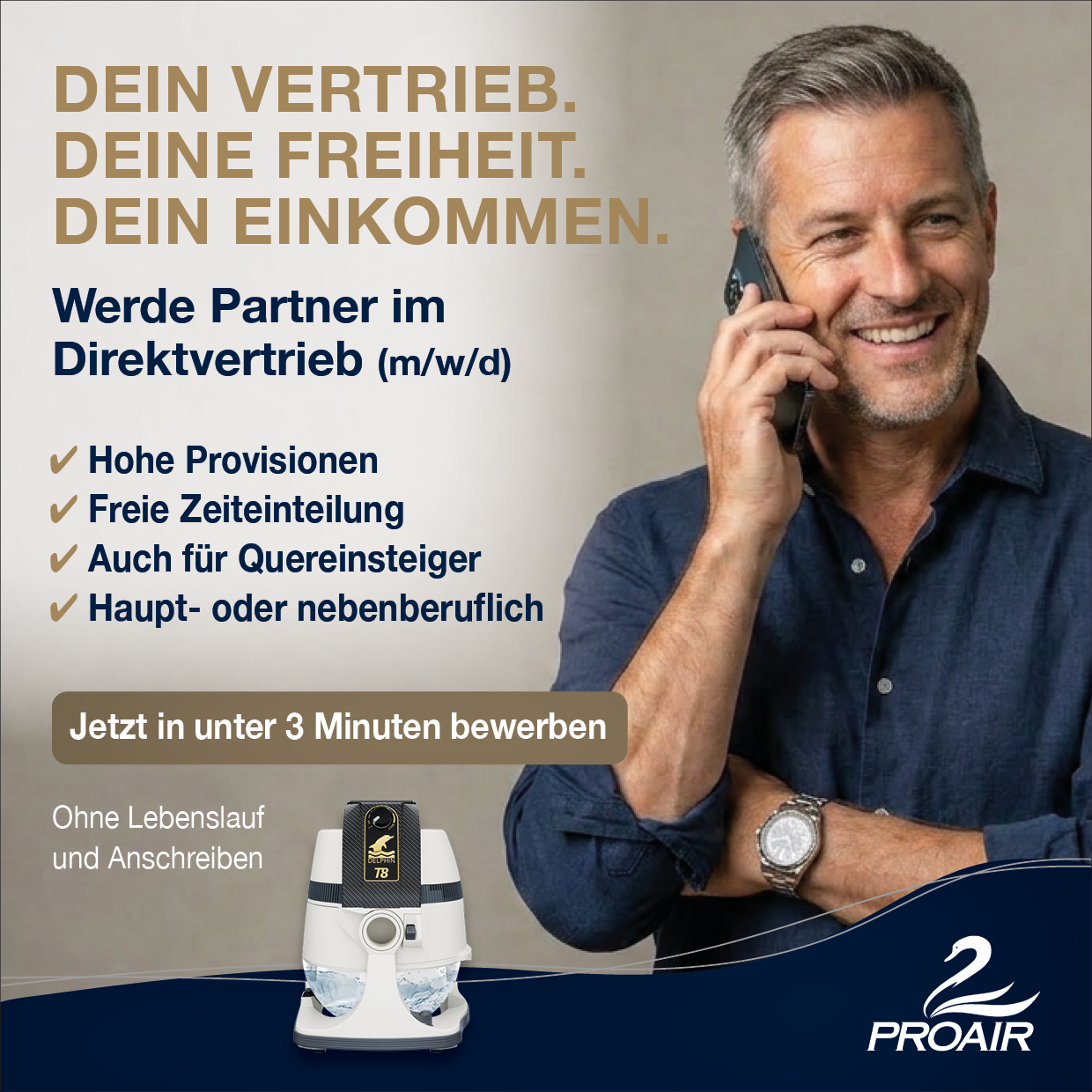 DELPHIN Facebook ad: In unter 3 Minuten bewerben