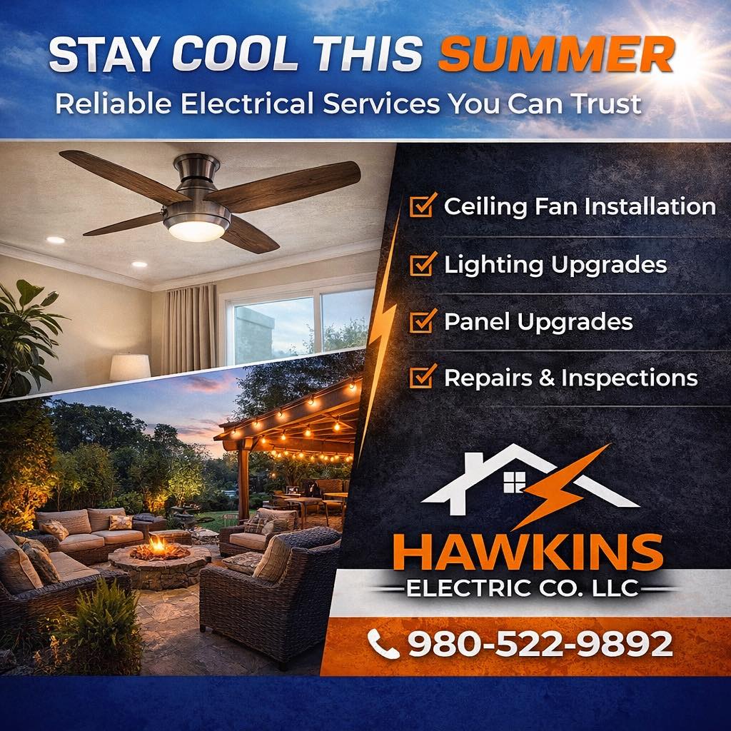 Hawkins Electric Co. LLC Facebook ad: Summer is here… is your home ready?