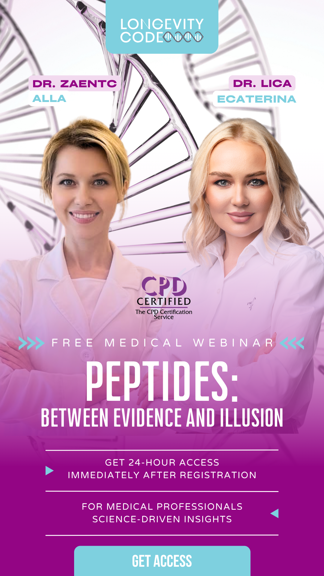 Longevity Code Facebook ad: Mastering peptide therapy
