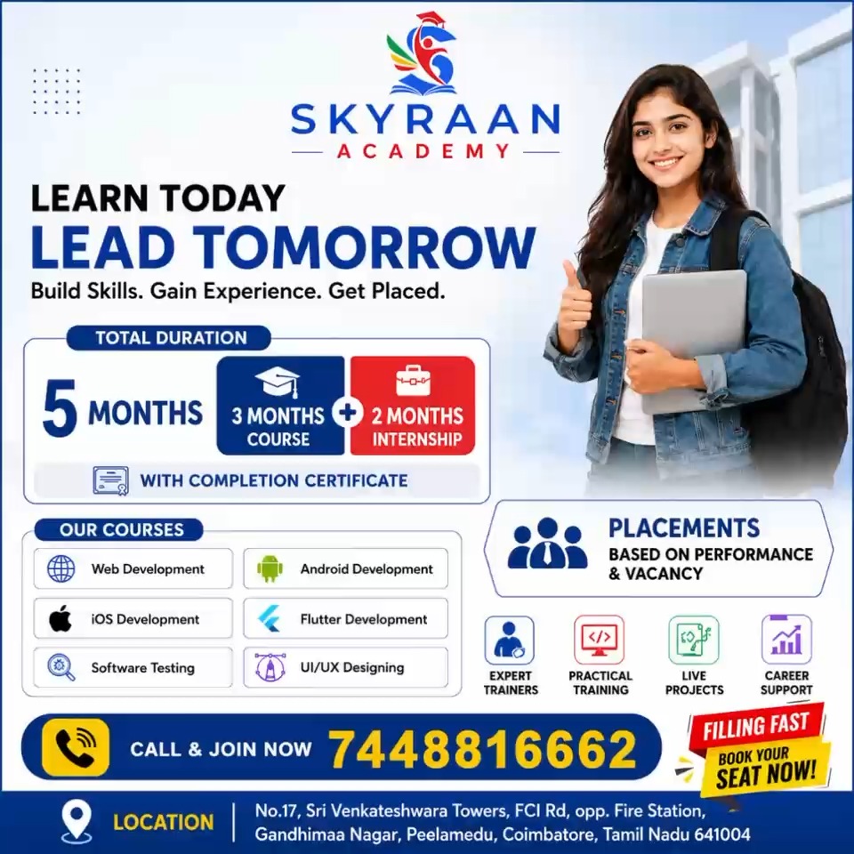 Skyraan Academy Facebook ad: Filling Fast, Book your seat now